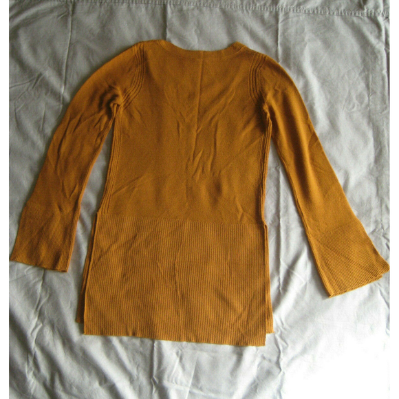 Free People XS Criss Cross Sweater Tunic in Mustard Yellow - Picture 7 of 7